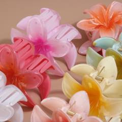 8CM large size plumeria flower shape hot sale hair claw clips