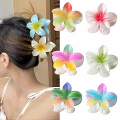 8CM large size plumeria flower shape hot sale hair claw clips