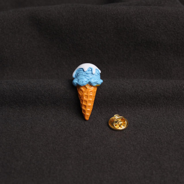 Cartoon ice cream design resion brooch pin