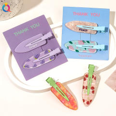 2PCS Summer design bright color makeup hair clips set