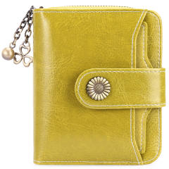 Korean fashion Genuine Leather daisy flower accessory women wallet purse