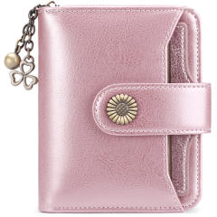 Korean fashion Genuine Leather daisy flower accessory women wallet purse