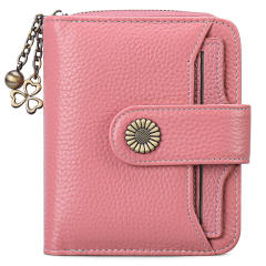 Korean fashion Genuine Leather daisy flower accessory women wallet purse