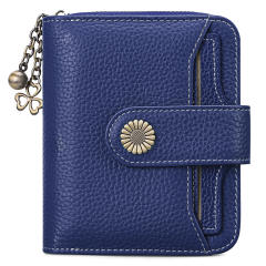 Korean fashion Genuine Leather daisy flower accessory women wallet purse