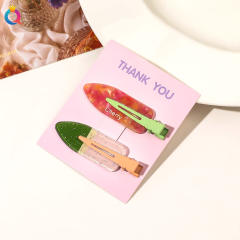 2PCS Summer design bright color makeup hair clips set