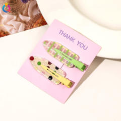 2PCS Summer design bright color makeup hair clips set