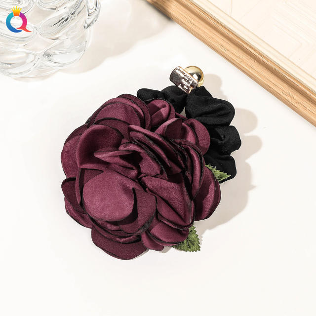 Korean fashion fabric flower duckbill hair clips scrunchies collection