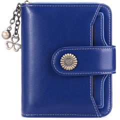 Korean fashion Genuine Leather daisy flower accessory women wallet purse
