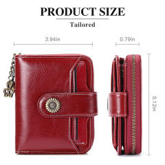 Korean fashion Genuine Leather daisy flower accessory women wallet purse