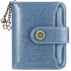 Korean fashion Genuine Leather daisy flower accessory women wallet purse