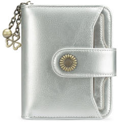 Korean fashion Genuine Leather daisy flower accessory women wallet purse