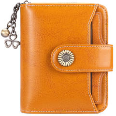 Korean fashion Genuine Leather daisy flower accessory women wallet purse