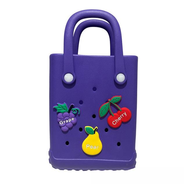 Summer EVA material candy color jelly bag beach bag for kids adult bogg bag