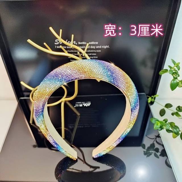 Popular colorful diamond padded headband 2.5cm/3cm