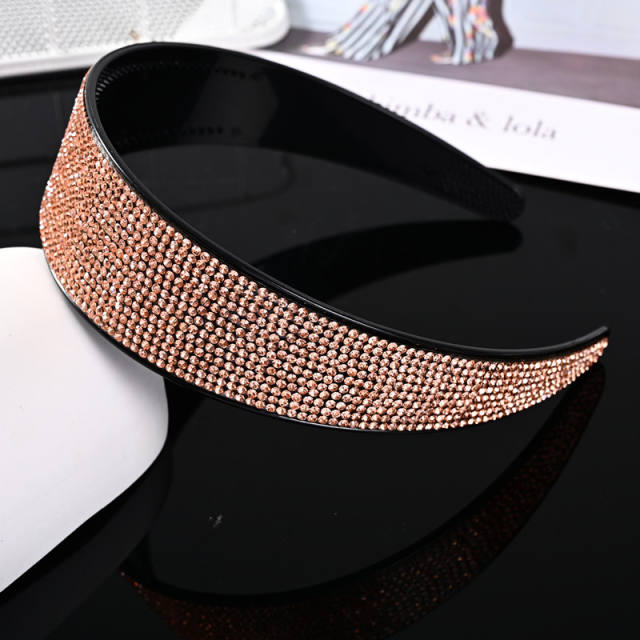 2024 hot sale full diamond wide headband wedding headband