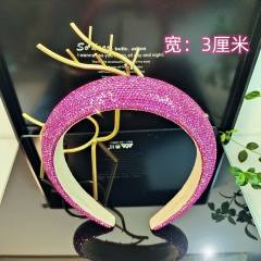 Popular colorful diamond padded headband 2.5cm/3cm
