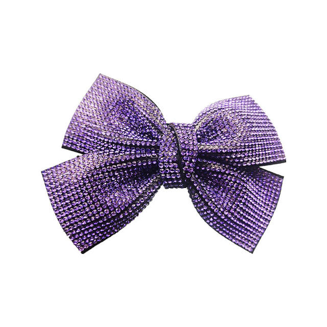 Spring new design purple color rhinestone diamond headband hair clips collection