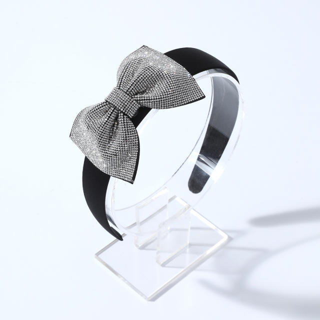 Luxury full diamond bow headband wedding headband