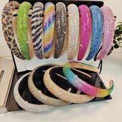 Popular colorful diamond padded headband 2.5cm/3cm