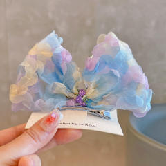 Spring design super pretty bow hair clips for kids