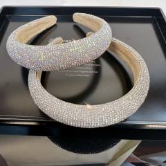 Delicate diamond padded headband for wedding prom