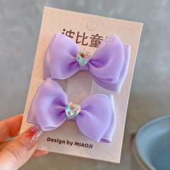 Spring design colorful bow hair clips hair ties set