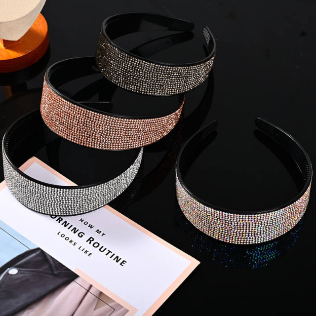 2024 hot sale full diamond wide headband wedding headband