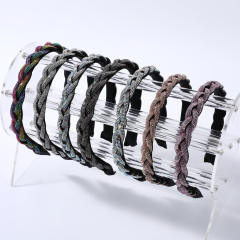 Delicate braid pattern diamond headband wedding headband