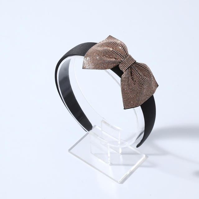 Luxury full diamond bow headband wedding headband
