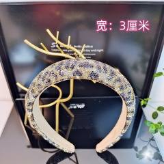 Popular colorful diamond padded headband 2.5cm/3cm
