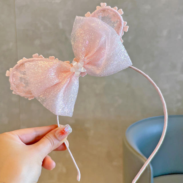 Cute lace bow headband for kids