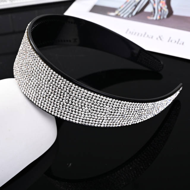 2024 hot sale full diamond wide headband wedding headband