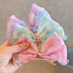 Spring design super pretty bow hair clips for kids