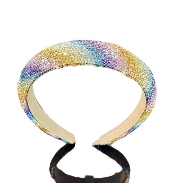 Popular colorful diamond padded headband 2.5cm/3cm