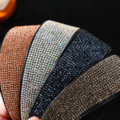 2024 hot sale full diamond wide headband wedding headband
