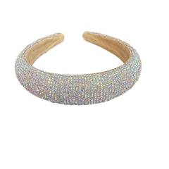 Delicate diamond padded headband for wedding prom