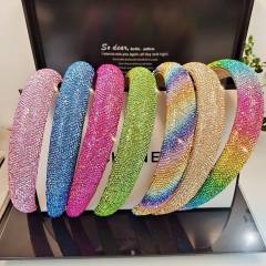 Popular colorful diamond padded headband 2.5cm/3cm