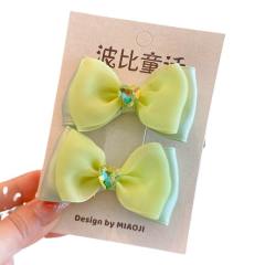 Spring design colorful bow hair clips hair ties set