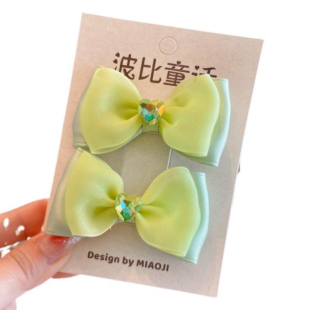 Spring design colorful bow hair clips hair ties set