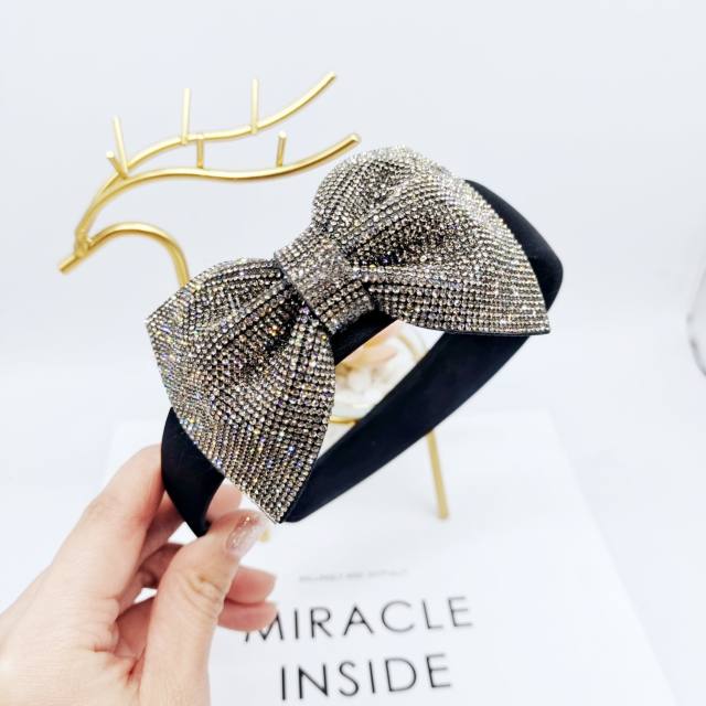 Luxury full diamond bow headband wedding headband