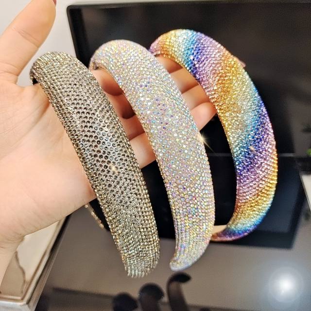 Popular colorful diamond padded headband 2.5cm/3cm