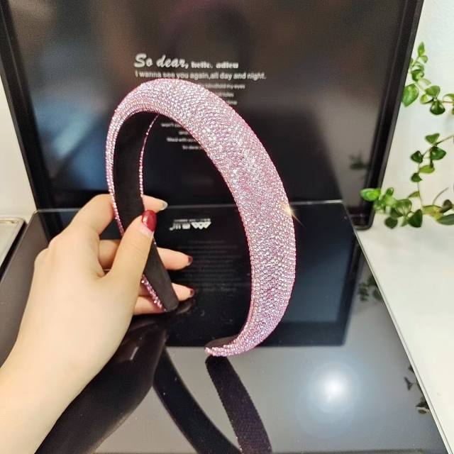 Popular colorful diamond padded headband 2.5cm/3cm