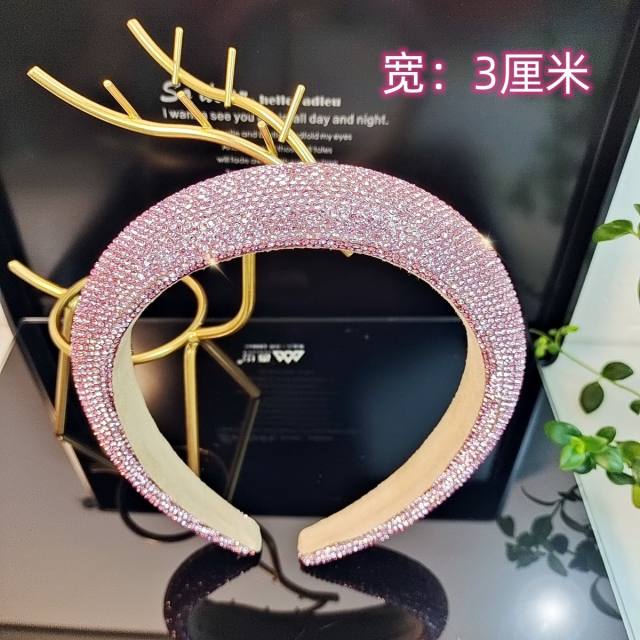 Popular colorful diamond padded headband 2.5cm/3cm