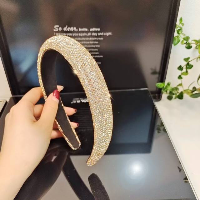 Popular colorful diamond padded headband 2.5cm/3cm