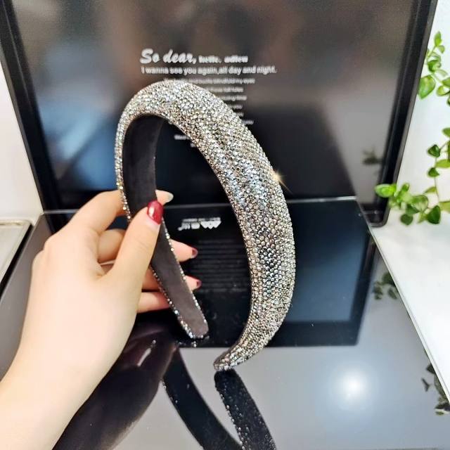 Popular colorful diamond padded headband 2.5cm/3cm