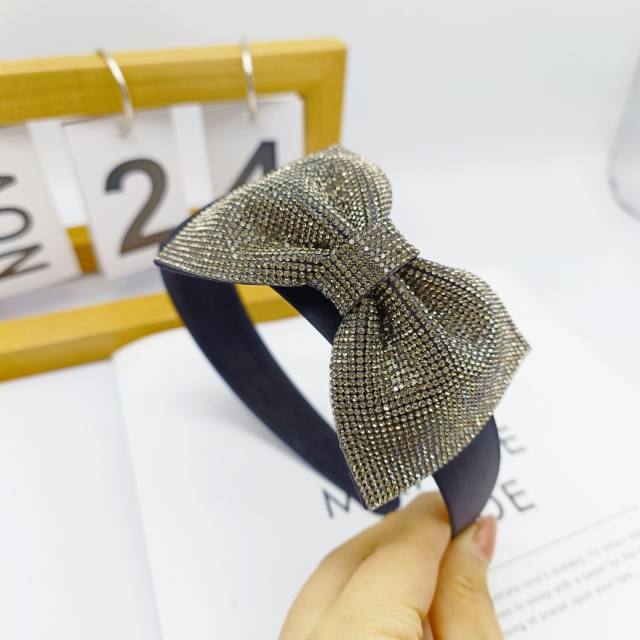 Luxury full diamond bow headband wedding headband