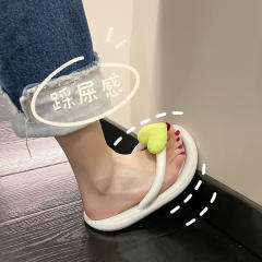 Cute candy color heart super soft eva flip flops slippers