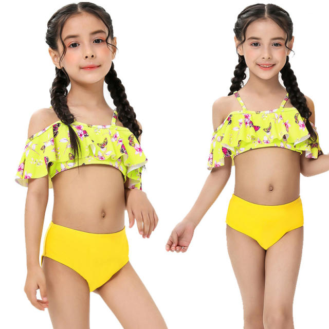 Summer cute puff swimsuit collection for kids