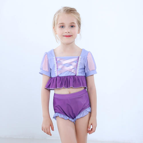 Cute little princess two piece swimsuit for kids