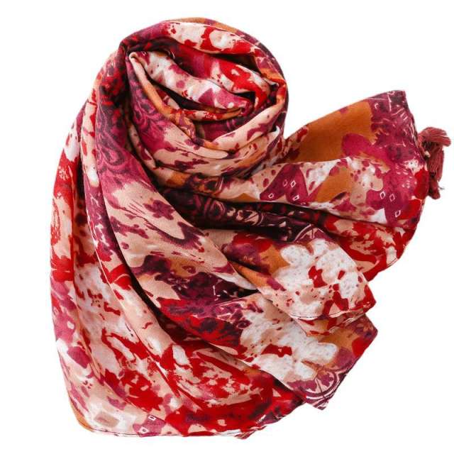 Dark red color women fashion scarf